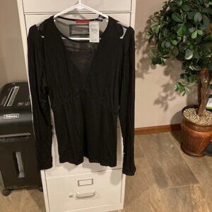 Red by Bke - Black Long Sleeve Shirt with Mesh Inserts - Size Large - NEW